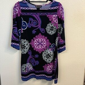 INC Black and Purple Tunic